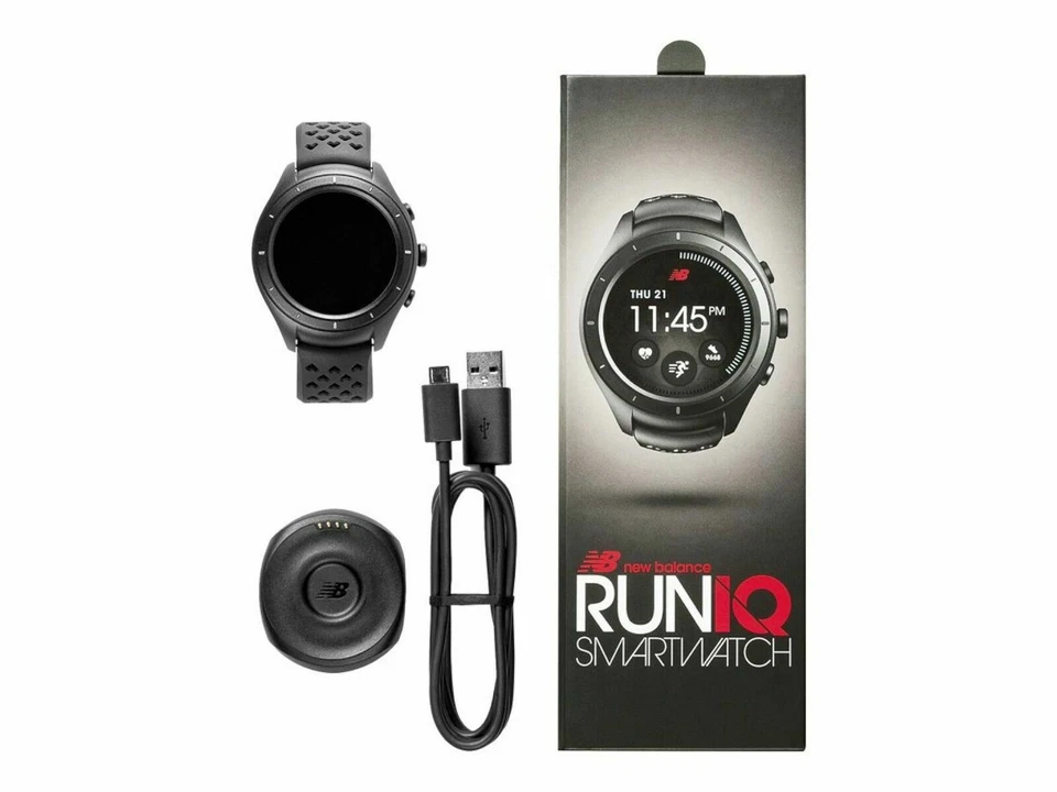 NEW New Balance RunIQ Smart Watch BLACK Heart Rate Monitor GPS Bluetooth Run-IQ - Image 2 of 2