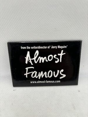 Almost Famous 2000 Promo Pin   Movie Button Kate Hudson Penny Lane
