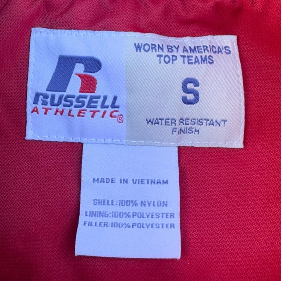 Chaqueta de bombardero universitaria de béisbol Russell Athletics USC Sumter rara para hombre pequeña (S) Foto 3 de 4