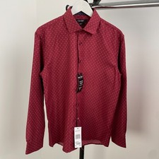 Nine West Men's Burg Collar Button Down Dress Shirt - 15.5 - 16.5 Fit Size L & M