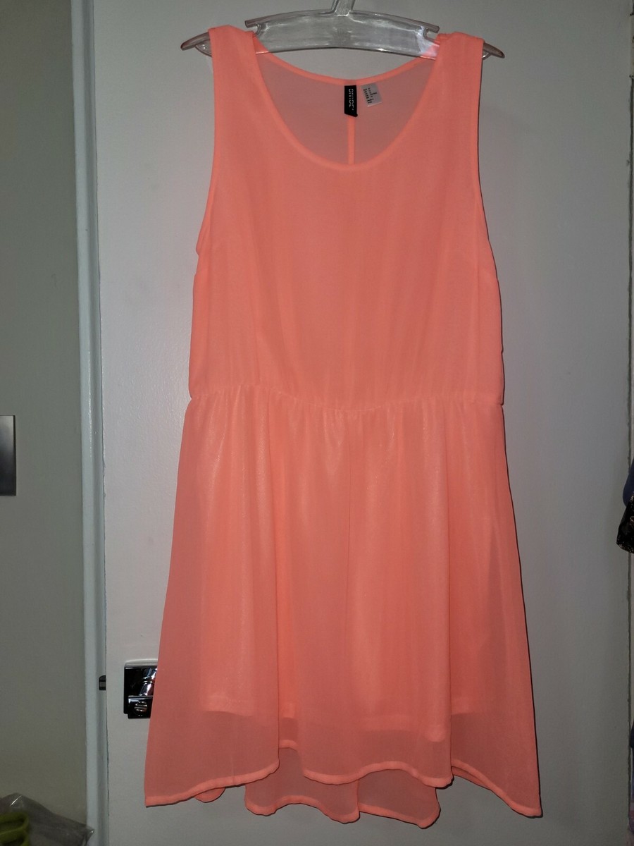 H&M Divided Coral Swim Cover-Up Dresss