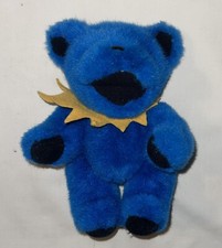 Grateful Dead Steven Smith 9"Jointed Bear Plush Liquid Blue w/ Yellow Bib