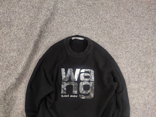 Alexander Wang new york Logo Oversized Crew Chek Sweatshirt