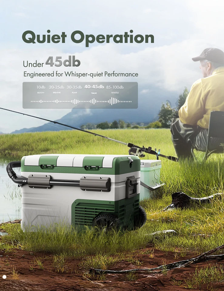 Refrigerador portátil para automóvil 39 cuartos refrigerador congelador con control de aplicación 12 V Foto 4 de 4