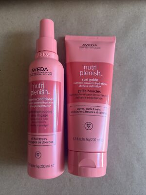 Aveda Nutriplenish Curl Gelee 6.7 fl oz/200ml And 6.7 Leave In Conditioner Lot