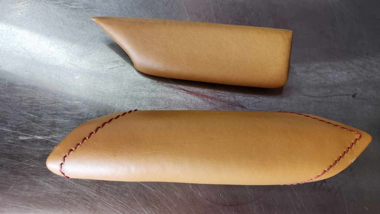 Ferrari 488, LH, Left Door Interior Leather Pull Handle, Used, Beige