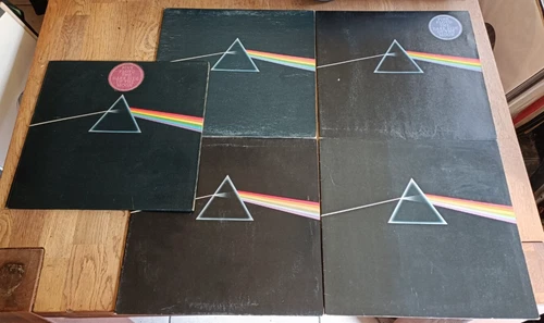 Pink Floyd 5X LP Lot Dark Side Of The Moon 4X UK Press & 1XFr INC A A3 & B2
