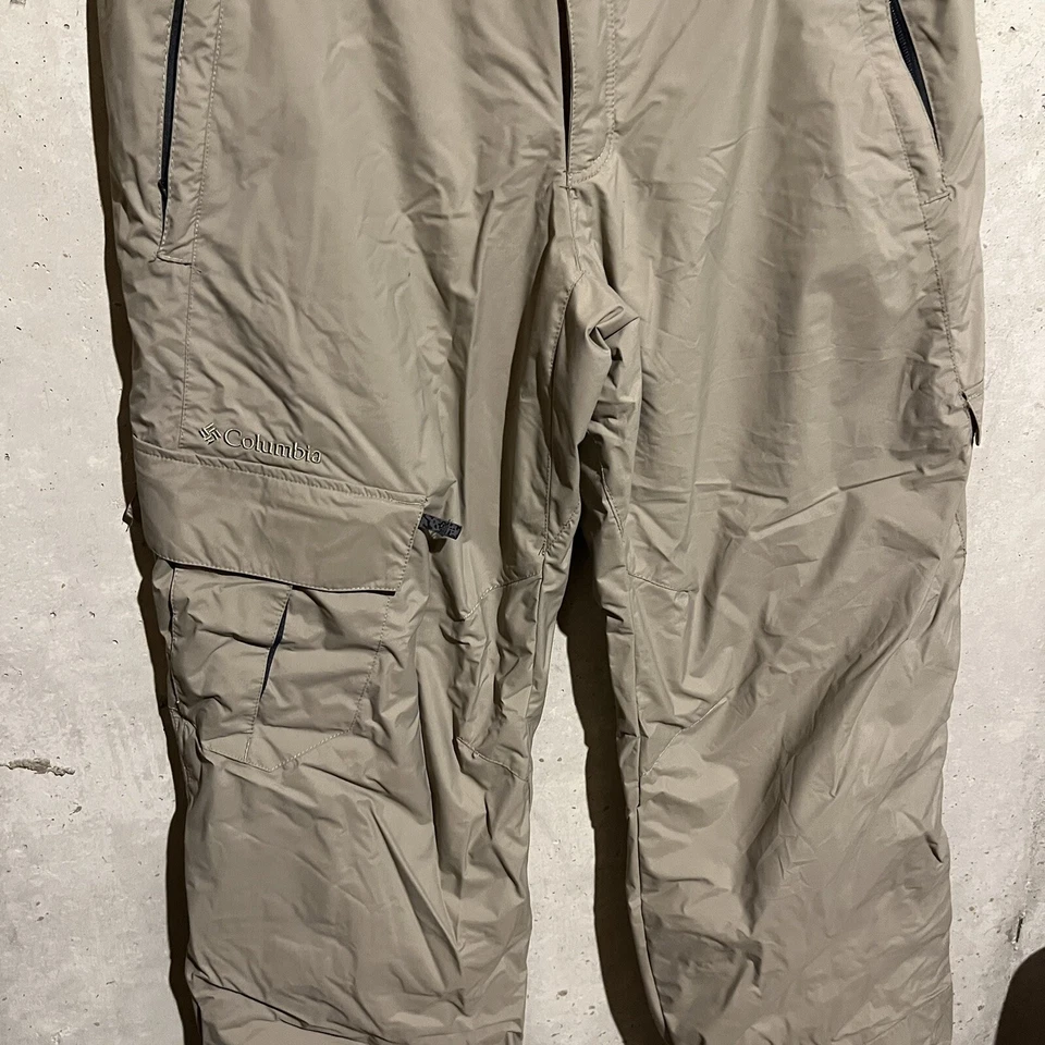 Columbia Pantalones Para Hombres M Caqui Tostado Snowboard Esquí Nieve Impermeable Forrado de Vellón Foto 3 de 4