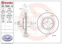 Bremsscheiben 2 StüCk Scheibenbremse Brake Discs Brembo 09.7826.10