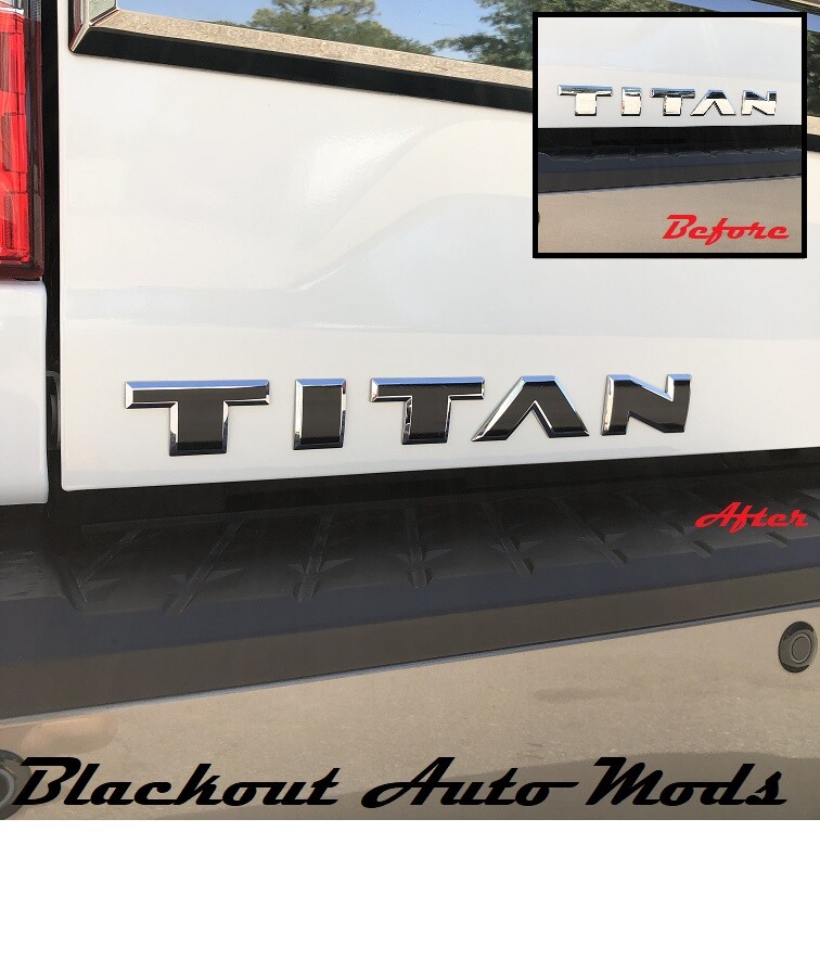Vinyl Insert Letter Decals for 2016-2023 Titan Grille - TVD Vinyl Decals