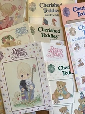 Vtg Precious Moments & Cherished Teddies Cross Stitch Patterns **Your CHOICE**
