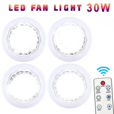 1-4pcs 30W Ceiling Fan Light Mount 3-Speed Wind E27 Lamp Holder for Home Study
