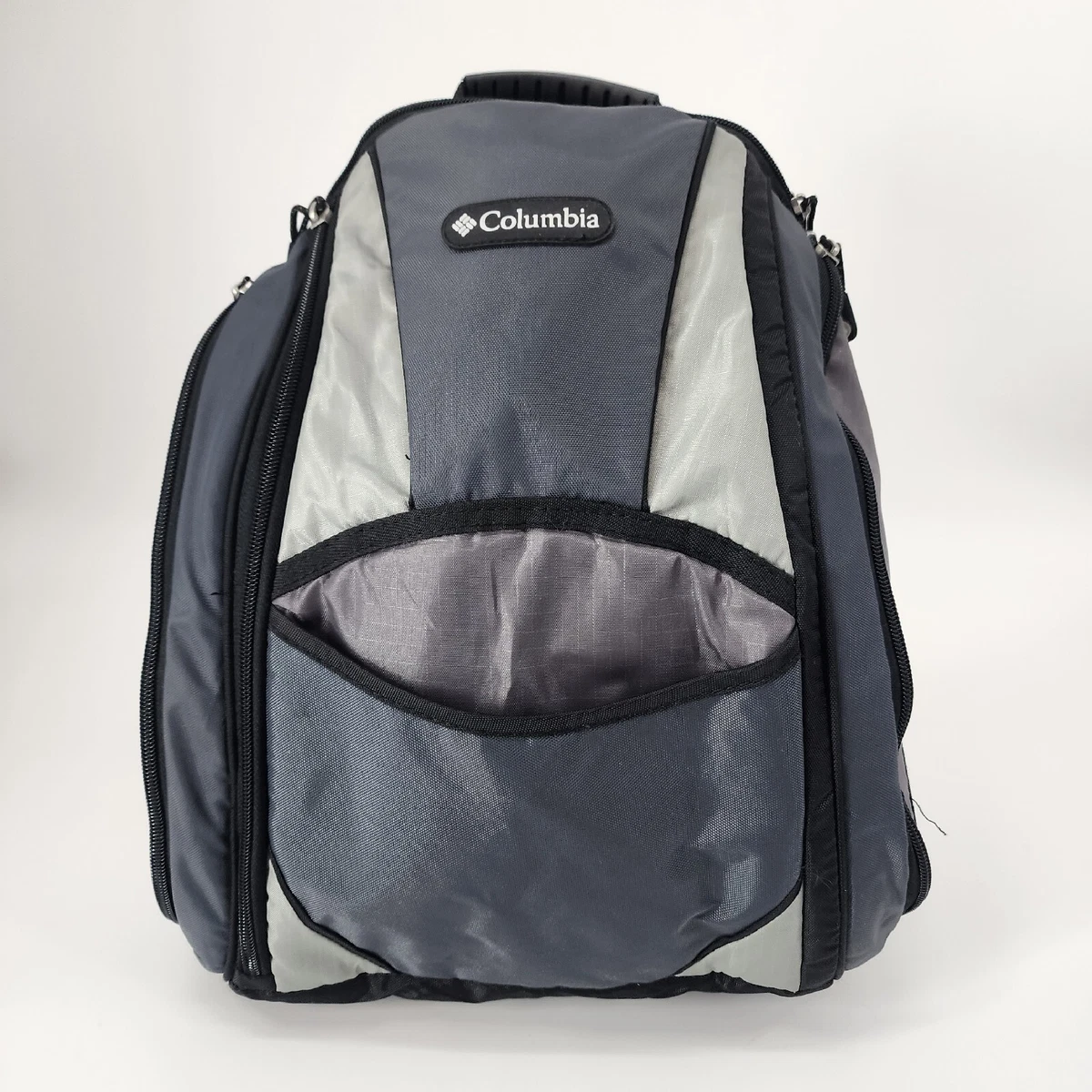 Columbia Diaper Bag Backpack Trekster Gray Padded Back Adjustable Straps Small