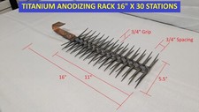 Aluminum Anodizing Titanium Rack 16"  30 stations 2 way Anodize Holder