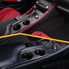 Carbon Fiber Console Gear Shift Panels For Lexus RC F RCF USC10 ART 2014 2015-20