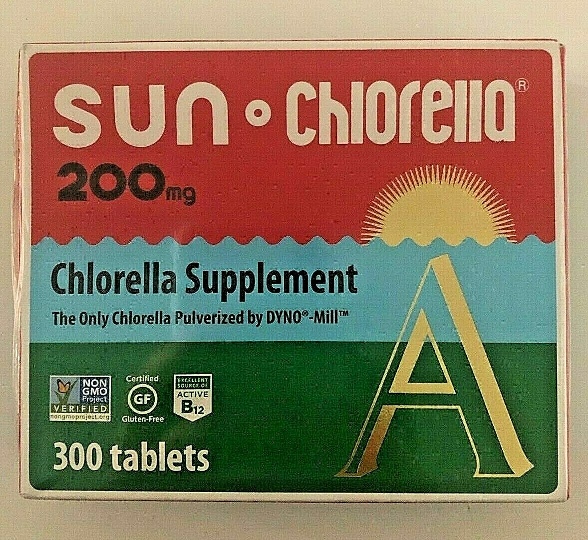 Sun Chlorella スーパーフード栄養補助食品 200mg 300ctアクティブB12 ** International