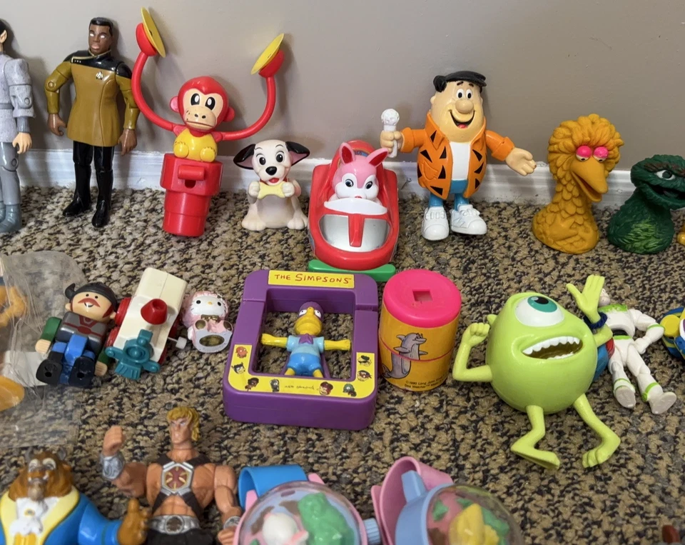 Huge Vintage To Modern Toy Lot 95 Mix Woody Tinkerbell Elmo Peter Pan Mario ETC - Image 2 of 4