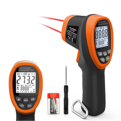 Pyrometer 30:1 Industrial, -58  to 2732  Digital High Temp Infrared Thermometer,