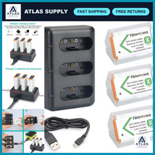 3-Pack Replacement Battery 3-Channel USB Charger for Sony NP-BX1 Cameras