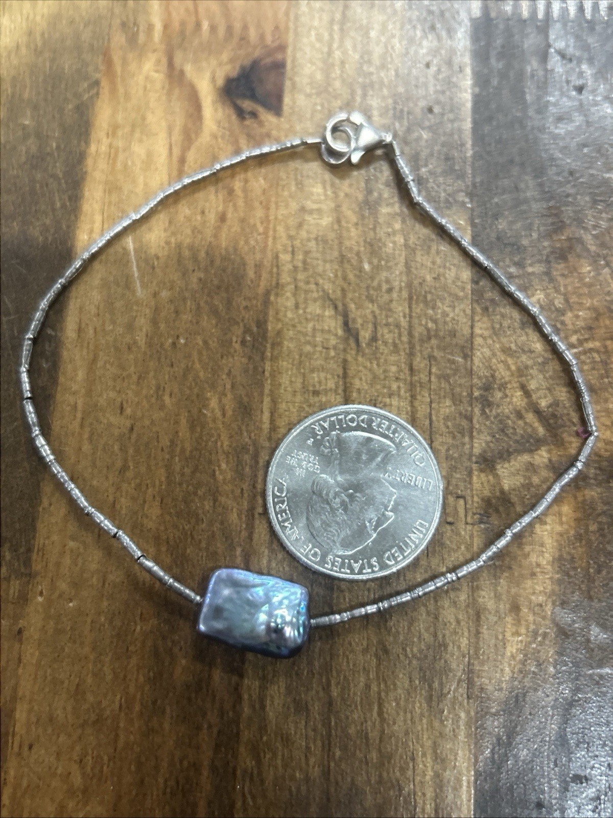 9.25” Sterling Silver Rectangular  Abalone Shell … - image 2