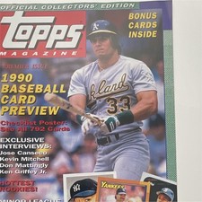 Topps Magazine Collector's Edition Premier Issue 1990 Baseball Card Preview