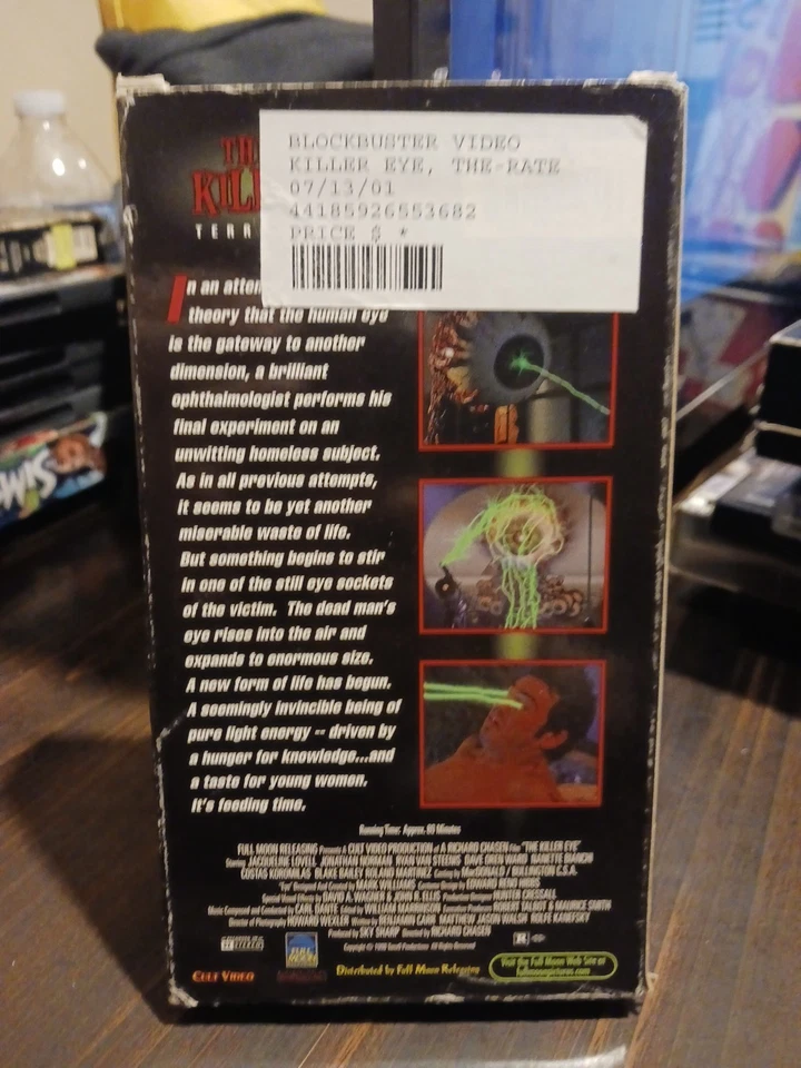 The Killer Eye VHS Unrated Full Moon Cult Video 1998 Video Update - Image 2 of 3