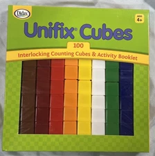Didax Unifix Cubes Interlocking Counting Cubes & Activity Booklet - Set Of 100