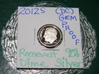 2012 S Roosevelt Dime Gem Deep Cameo Proof 90% Silver-KEY DATE