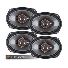 Alphasonik AS268P Loudspeakers 2 Pairs of 6X8 350W Max 3-Way Speakers 4 Ohms ...