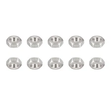 50Pack M2.5x0.45mm(DxL) Hex Nuts 304 Stainless Steel Hexagonal Nuts Silver Tone