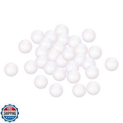 uxcell 25Pcs 1.5'' White Polystyrene Foam Balls Smooth Round Solid Ball for Cr