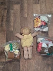 Cabbage Patch Kids Doll Vintage 1985 With Authentic Clothes And Shoes Blue Eyes