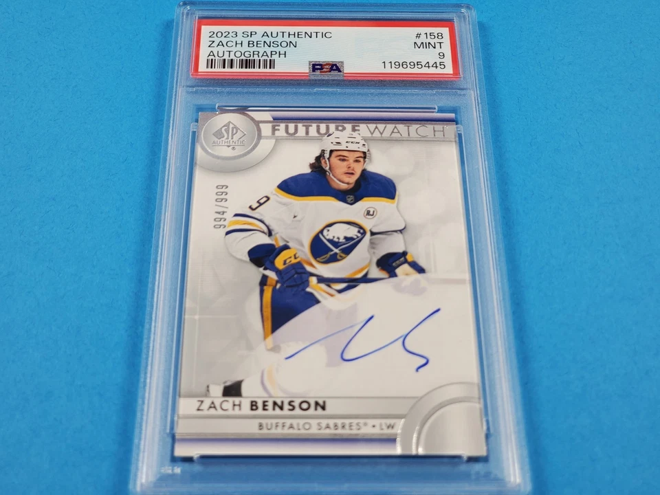 2023-24 SP AUTHENTIC ZACH BENSON FUTURE WATCH ROOKIE AUTO SIGNATURE PSA 9 MINT - Image 2 of 4