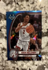 2024-25 Bowman University Chrome - Aden Holloway #57 Blue Refractor /199 (RC)