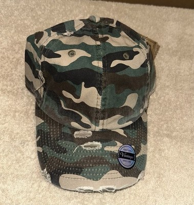 KB ETHOS Camouflage Distressed Adjustable Baseball Cap Men One Size