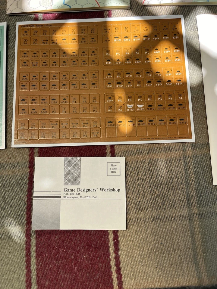 GDW Chieftain board game. Unpunched and complete. Assault Series Module. - Image 4 of 4