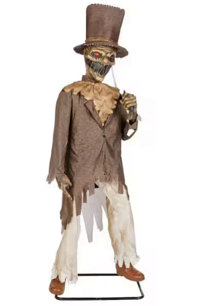6.5 Ft. Halloween Animatronic Animated LED Soul Slasher prop