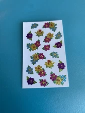 Mrs Grossman’s Sparkly Limited Edition Flowers Half Sticker Strip