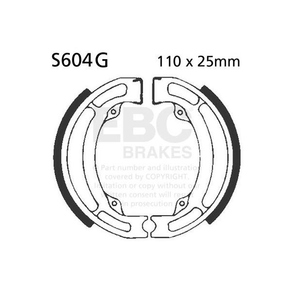 EBC Grooved Brake Shoe Set (5) Front Left for Suzuki JR 80 2001 - 2007
