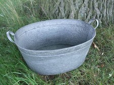 Zinkbottich, Zinkwanne, Pflanztopf, Blumentopf  Pflanzschale 42 cm inkl. Versand