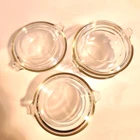 3 VTG PYREX #019 Clear Glass 600ml Casserole Baking Dishes w/Lids 5.5 x 2