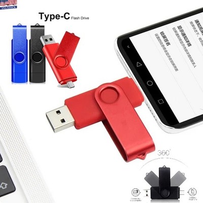 256GB Type-C Dual USB Flash Drive Portable OTG Jump Drive for Smartphone 2-in-1