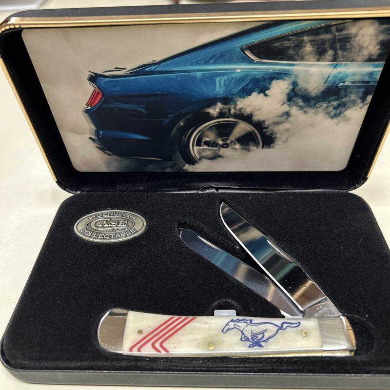 CASE XX #14345 FORD NATURAL BONE SMOOTH TRAPPER W/JEWEI BOX