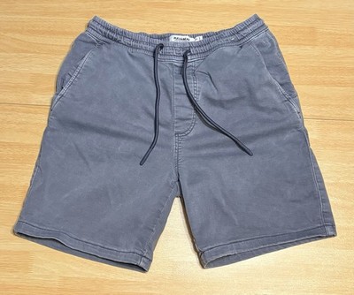 Pull Bear Men Short S Fleece Drawstring Elastic Waist Logo Casual