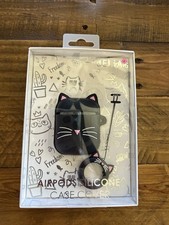 Delia  s Black Cat AirPods Silicone Case Cover