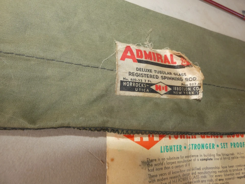Caña de pescar giratoria Horrocks Ibbotson Admiral HI-Power Glass 7 pies 2 piezas DE COLECCIÓN Foto 3 de 4