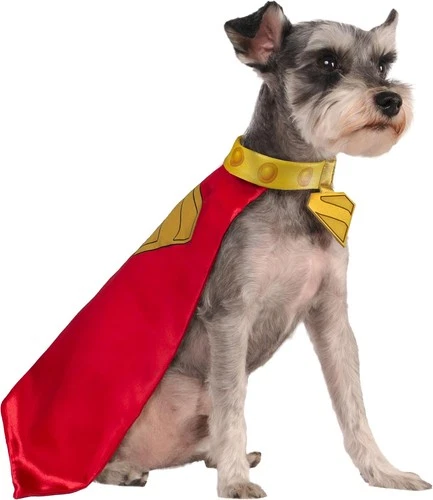 Krypto Cape DC Superman Movie Fancy Dress Up Halloween Pet Dog Cat Costume