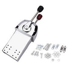 Outboard Remote Control Lever Twin Control Box Boat Steering for Single Engine