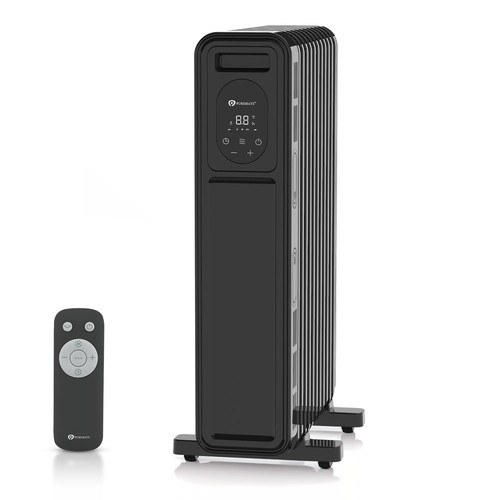 PureMate 2300W Oil Filled Radiator with Remote Control, 11 Fins, Digital Thermos