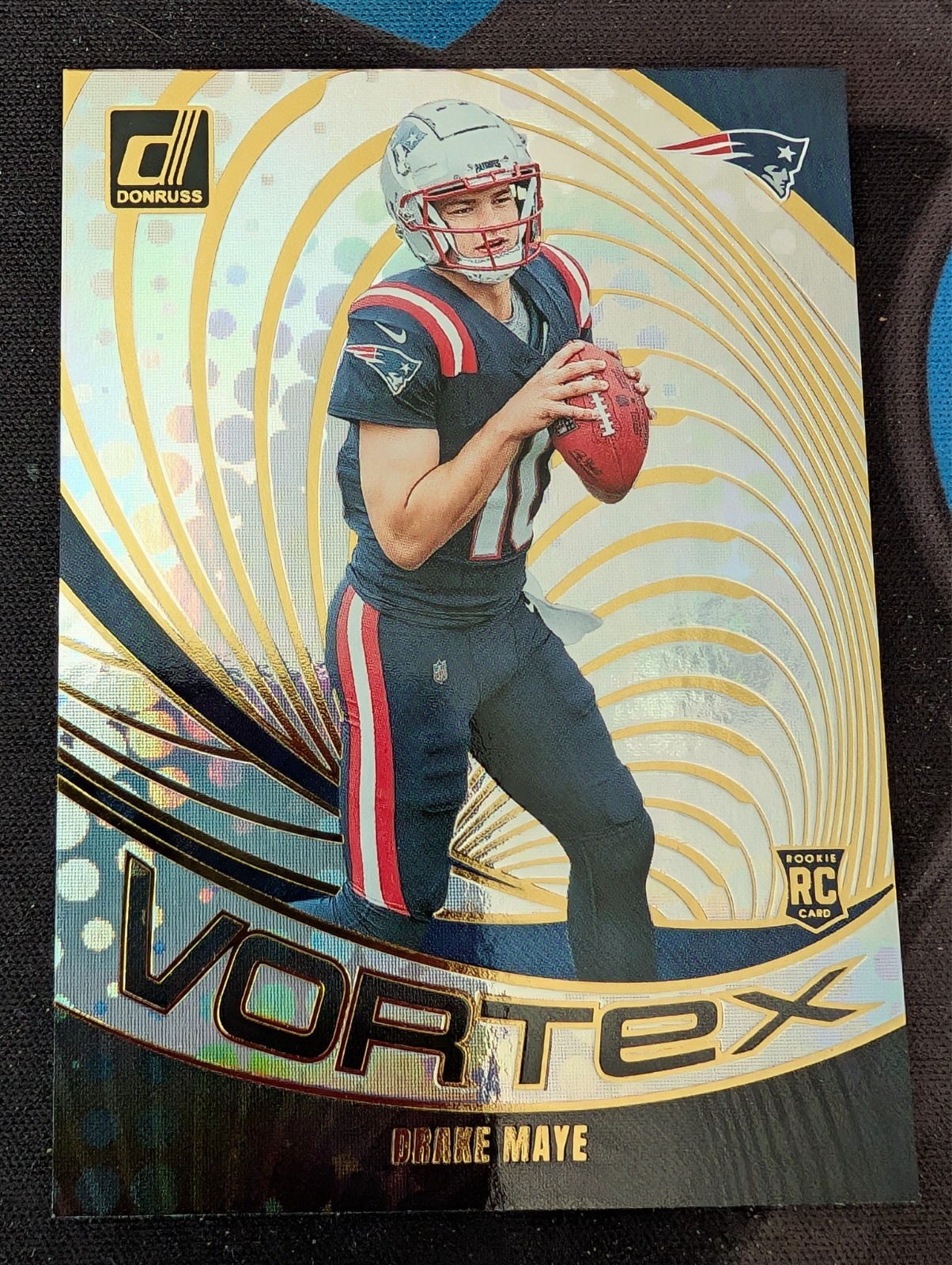 2024 Panini Donruss Drake Maye Vortex Rookie Card RC Patriots